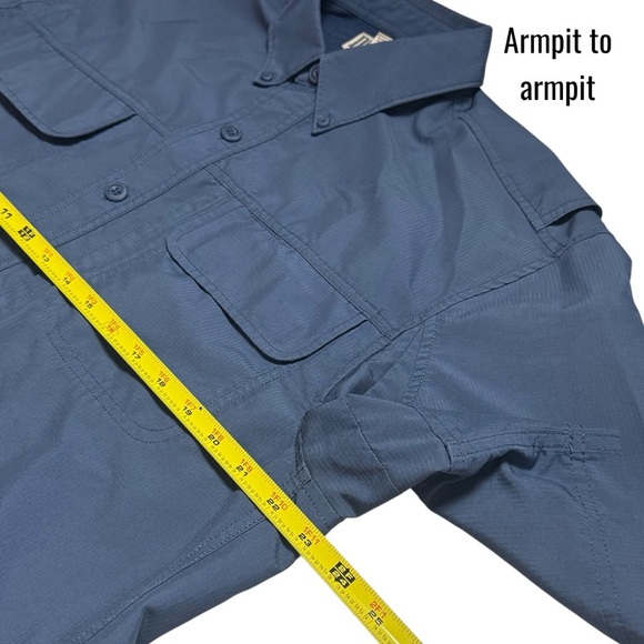 Duluth Trading Co. Blue Vented Fishing Outdoors Short Sleeve Utility Shirt M - Picture 9 of 10